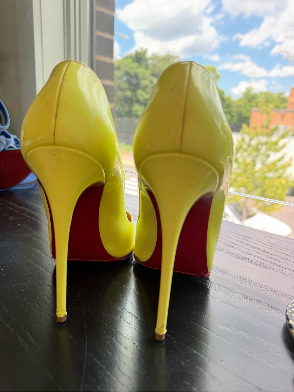 Christian Louboutin SO KATE 120 Neon Fluorescent Yellow Green Stiletto Pumps, 38 - Picture 12 of 12